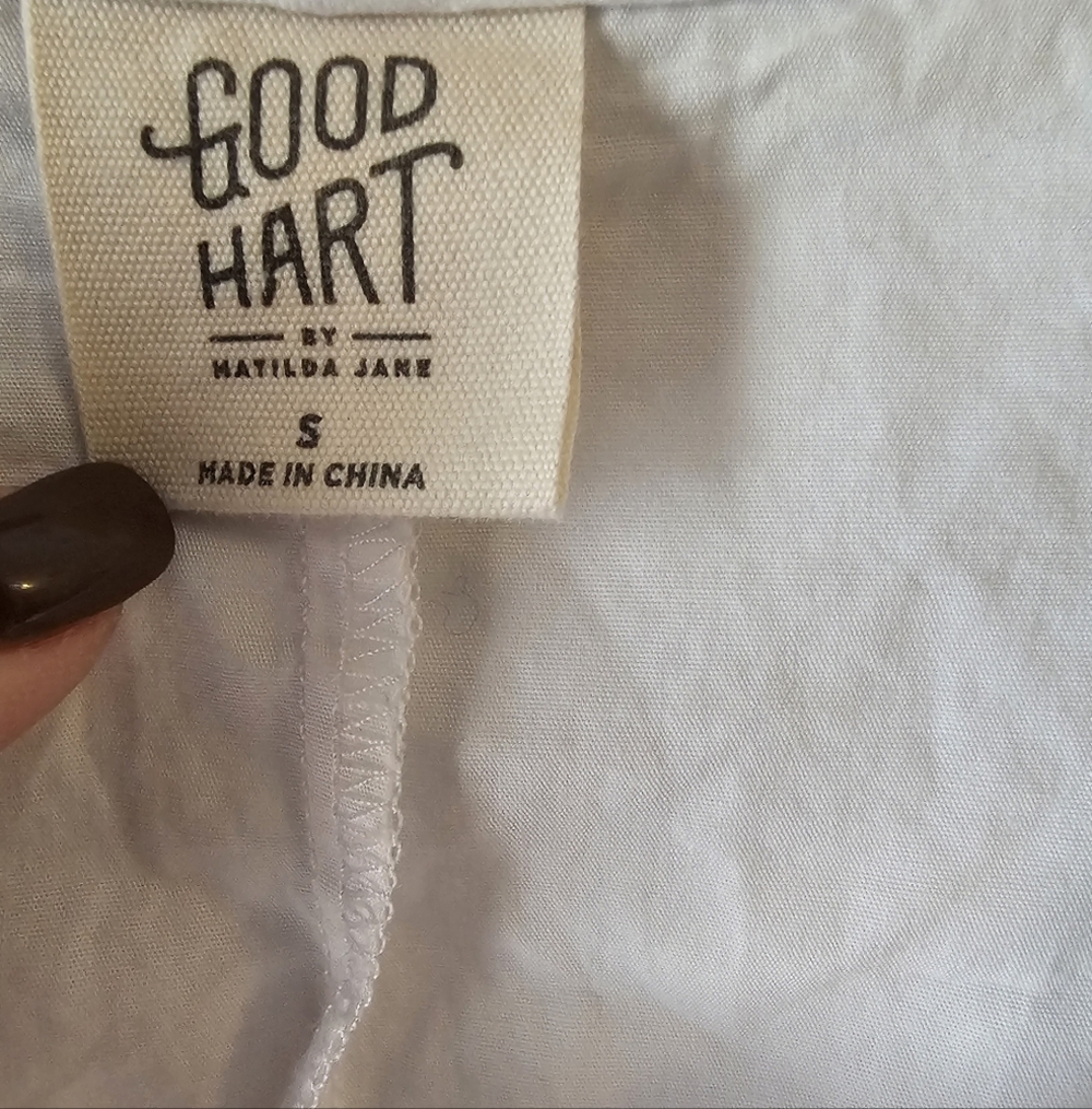 Matilda Jane Good Hart GH Montrose Dress size Small White Eyelet Mini Dress - Picture 6 of 8